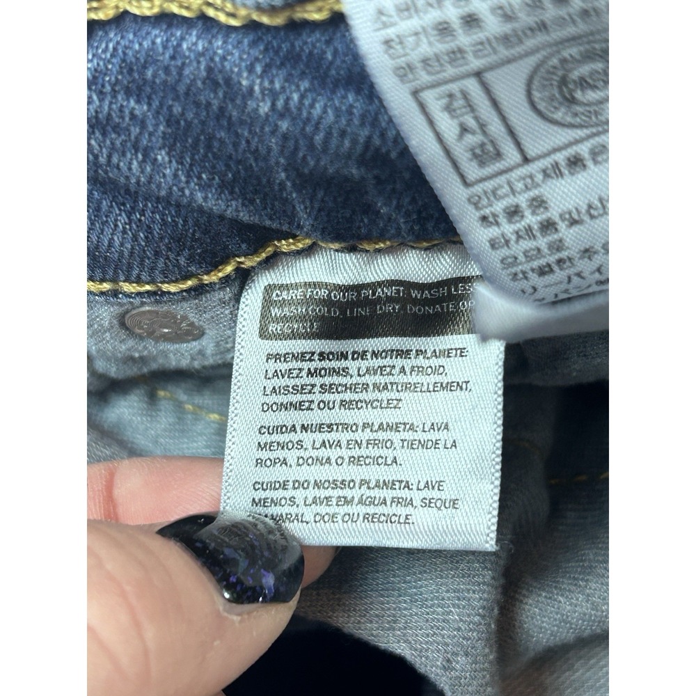 men's levi's dark wash jeans 512 Sz 36x34 Straight - Picture 9 of 11